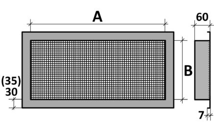 COVER GRILLE SQUARE WITH AN EXTENSION
